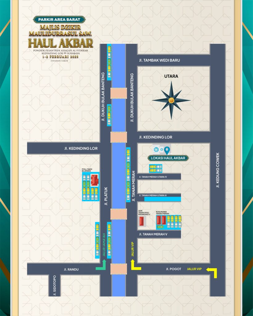 denah lokasi parkir barat